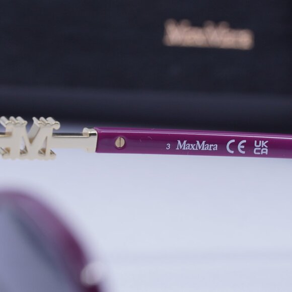 MaxMara EMME15 MM0065 75B Round Sunglasses - Fuxia/Smoke Gradient - Picture 4 of 11